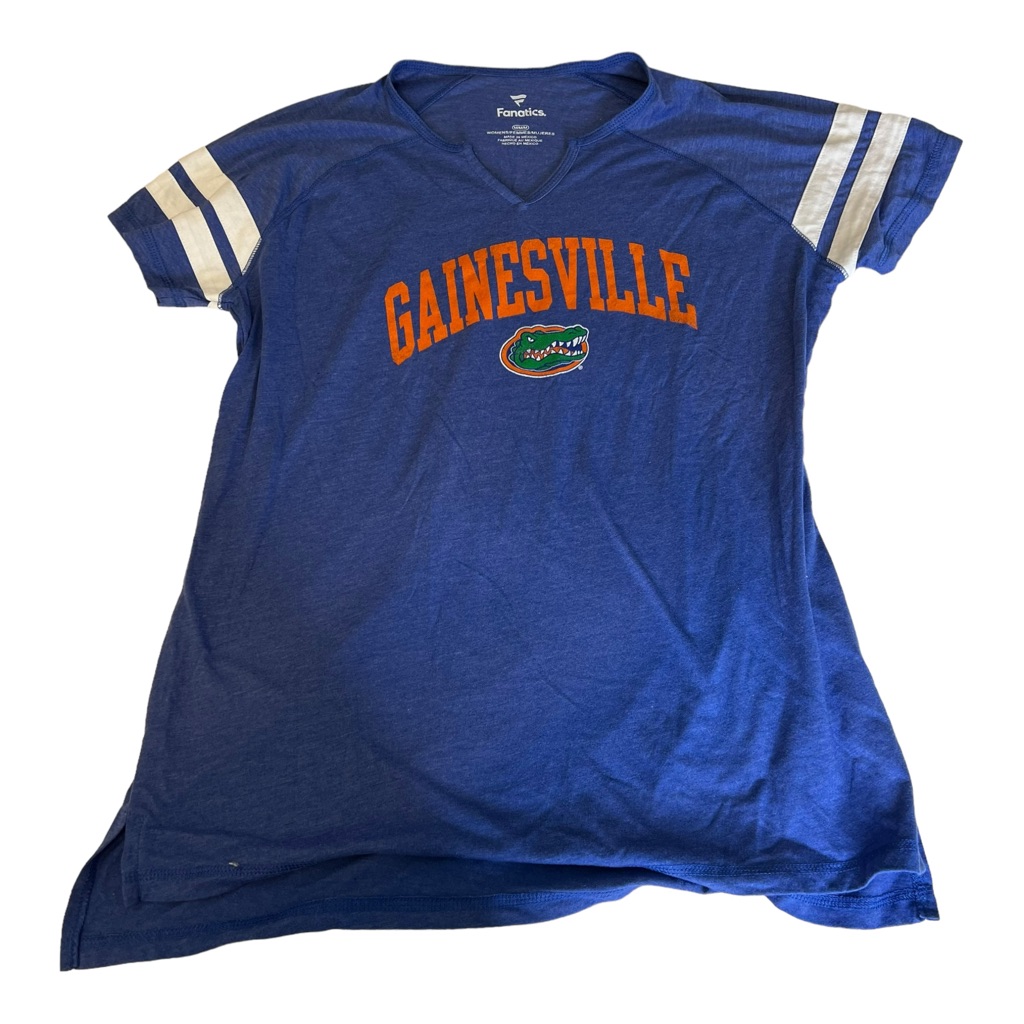 Fanatics Women’s Florida Gators Gainesville Blue Logo Tee Shirt Top